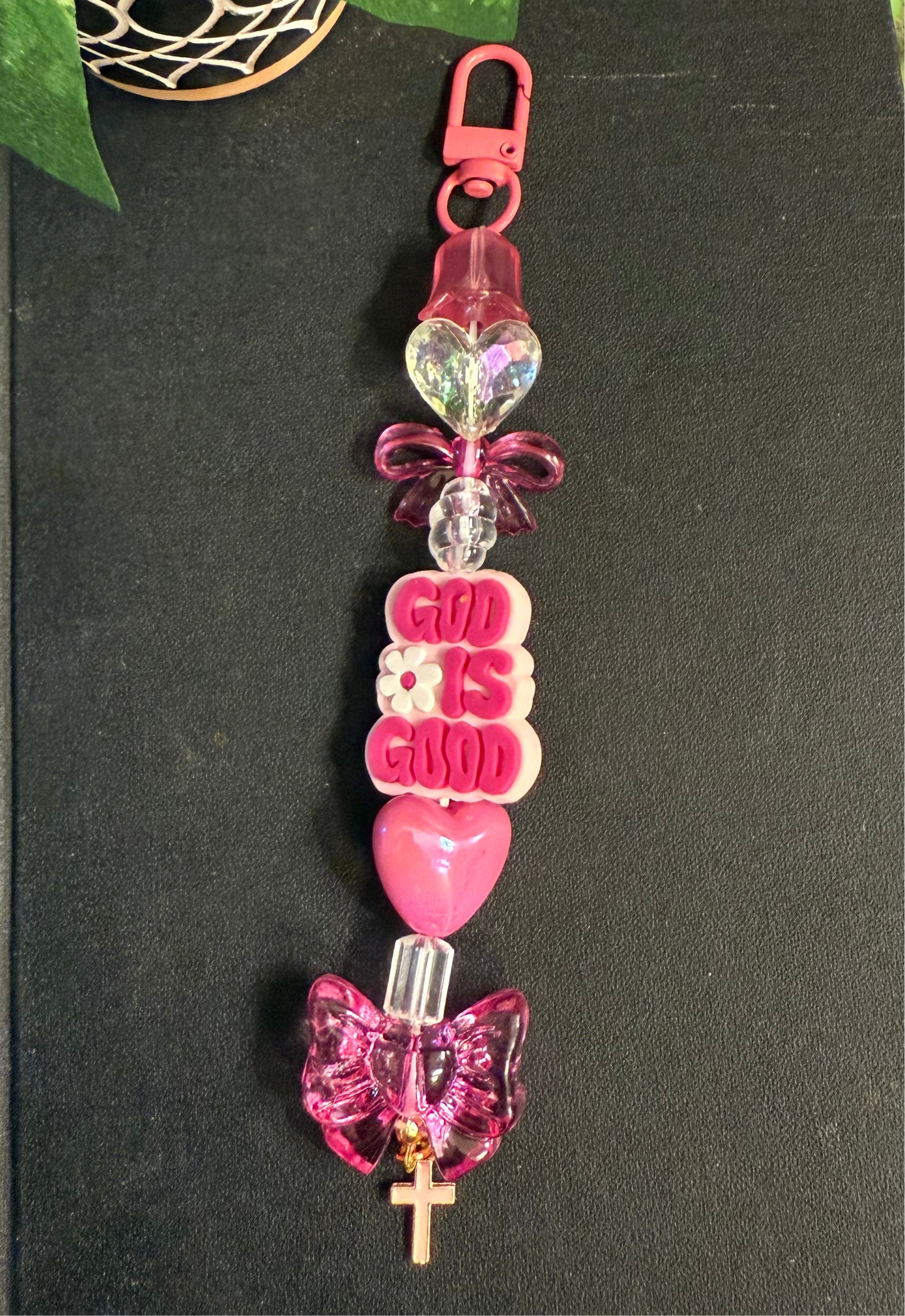 Handmade Faith-Inspired Keychain – Unique & Colorful