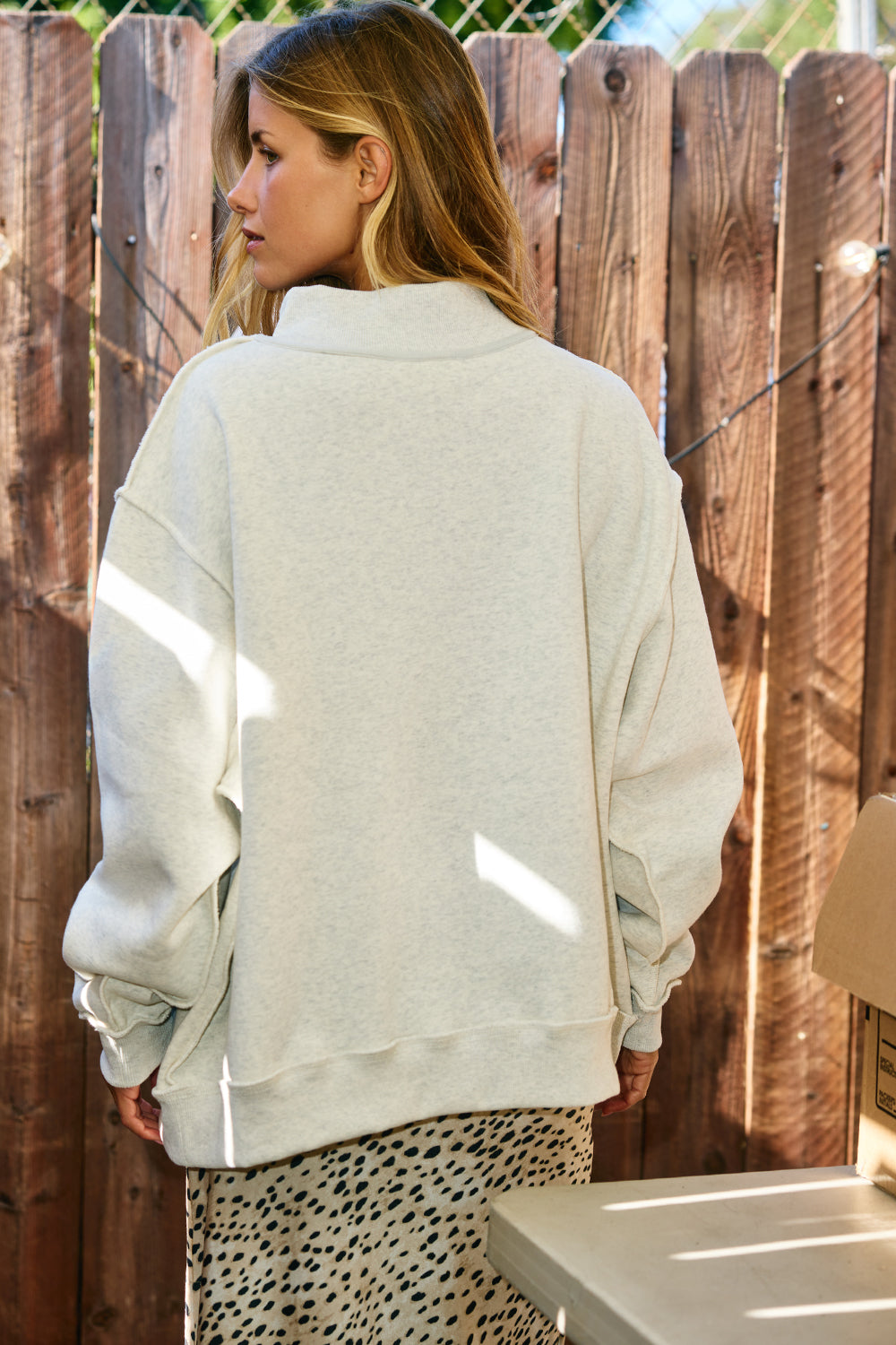 JESUS & GOD IS GOOD’ Reversible Mock Neck Sweatshirt