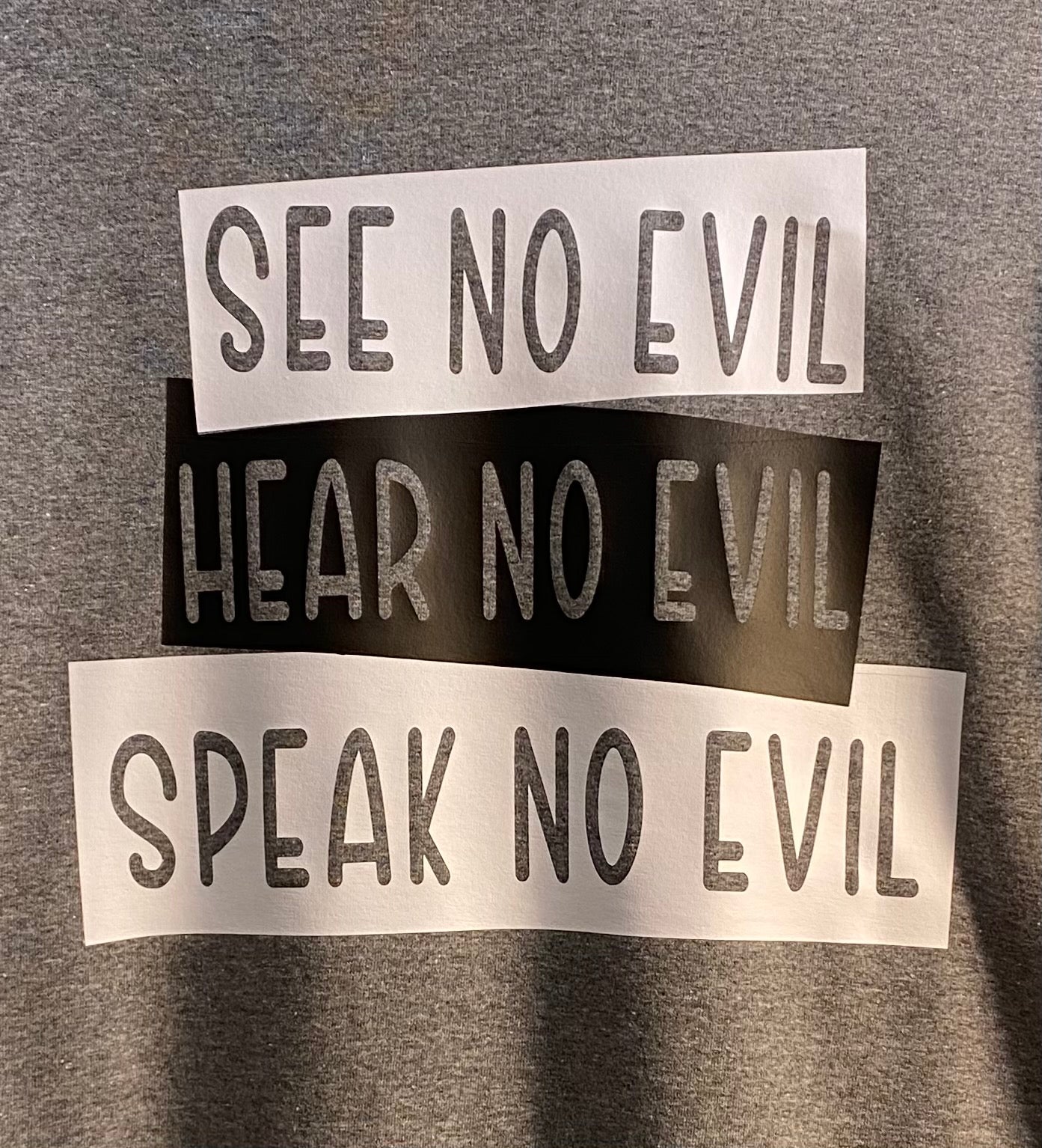 See hear speak no evil tee